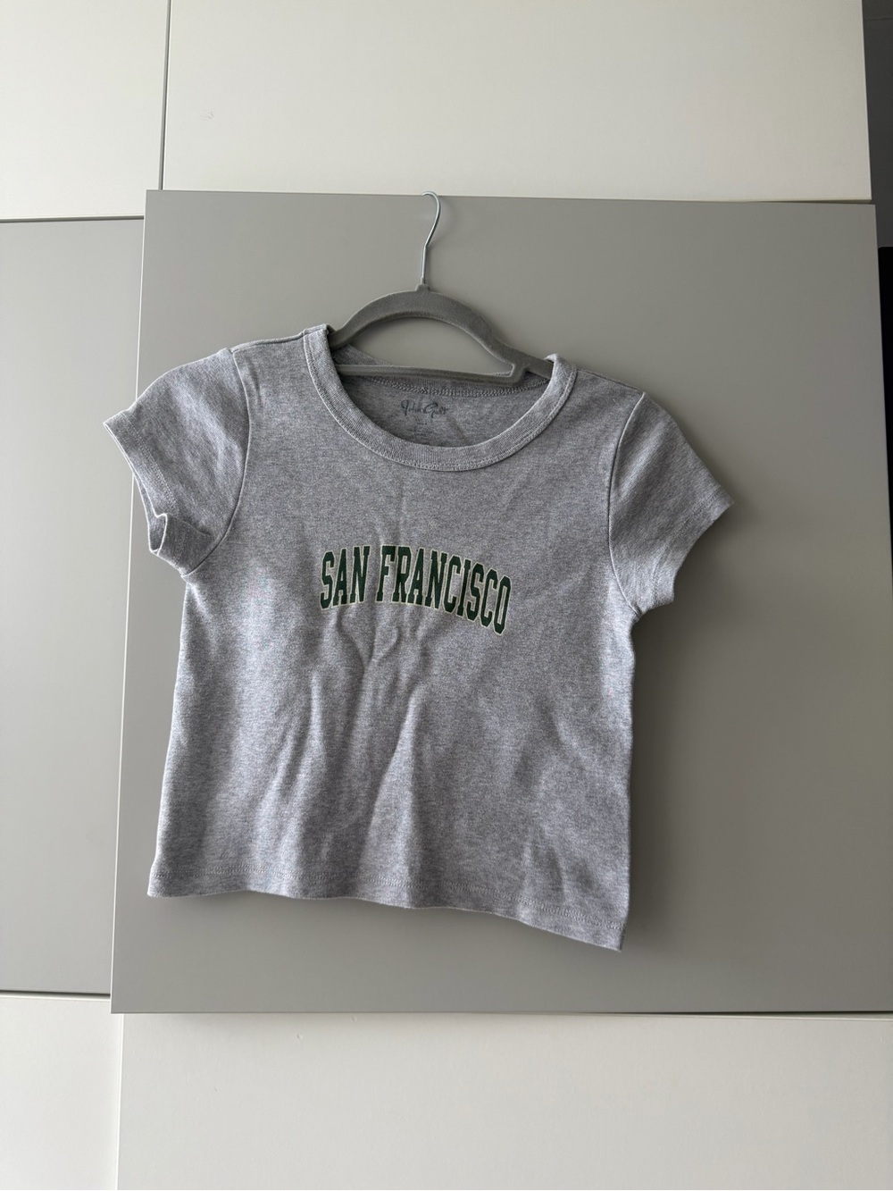 Brandy Melville Grey Tee with Green San Francisco Arch